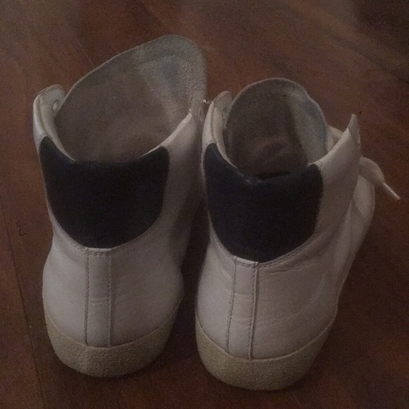 SAINT LAURENT WHITE LEATHER SNEAKERS - Picture 4 of 4